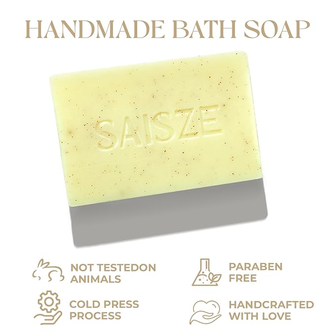 Handmade Goat Milk Soap Bar, Enriched with Organic Shea Butter, Body Soap Bars for Women and Men, 4 Ounce (Pack of 2)