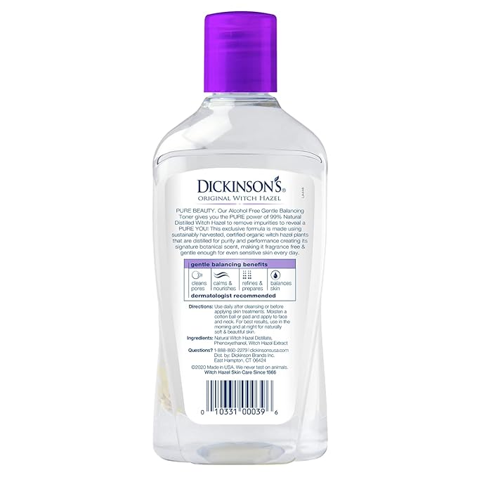 Dickinson's Alcohol Free Gentle Balancing Toner, 16 Fl Oz (Pack of 2)