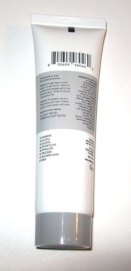 Anthony Glycolic Facial Cleanser for Men – Daily Cleansing Face Wash and Shave Prep – Hydrating, Exfoliating, and Gentle on Sensitive Skin – Non-foaming 1 Fl Oz