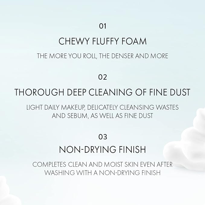 VIDIVICI Face Clear Perfect Cleansing Foam – Gentle Face Wash with Hyaluronic Acid and Moringa Seed Oil – Hydrating Foaming Cleanser – Soft, Fluffy Foam 4.06oz