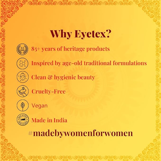 Eyetex Kumkum Paste Waterproof Long lasting, Smudge Proof 4Jars Red)