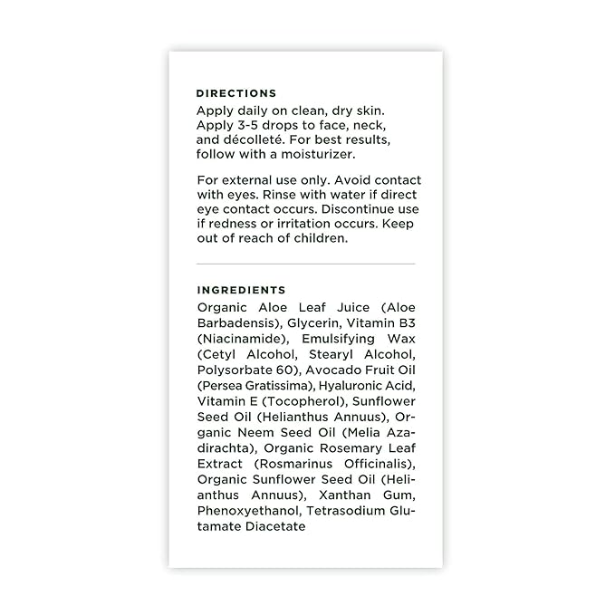 Tree of Life Beauty Niacinamide Vitamin B3 Serum, Hydrating Face Oil for Dark and Age Spots, Tightens Pores, Facial Serums for Sensitive Skin with Hyaluronic Acid and Vitamin E, 2 Fl Oz (Pack of 2)