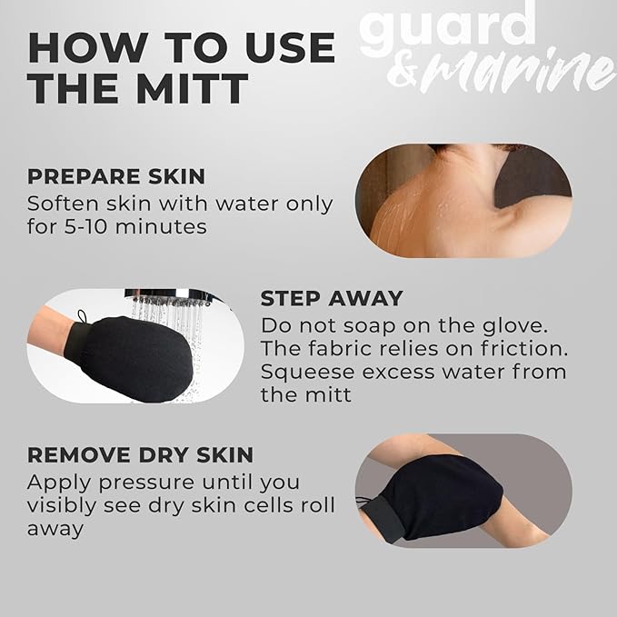 GUARD&MARINE Exfoliating Korean Bath Gloves (Tirkish