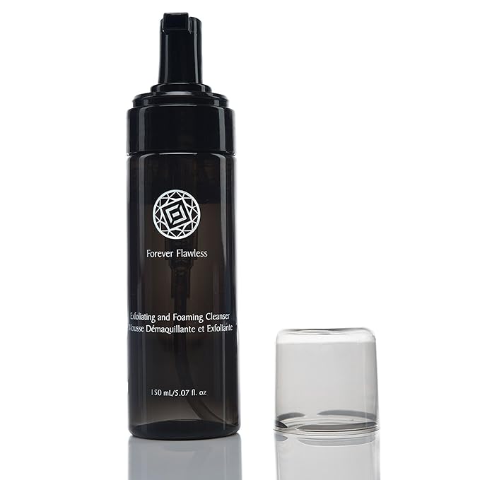 Forever Flawless Exfoliating and Foaming Face Cleanser and Makeup Remover with 100% Natural Diamond Powder, Deep Clean for Women and Mens Pores FF17, (150 ml)