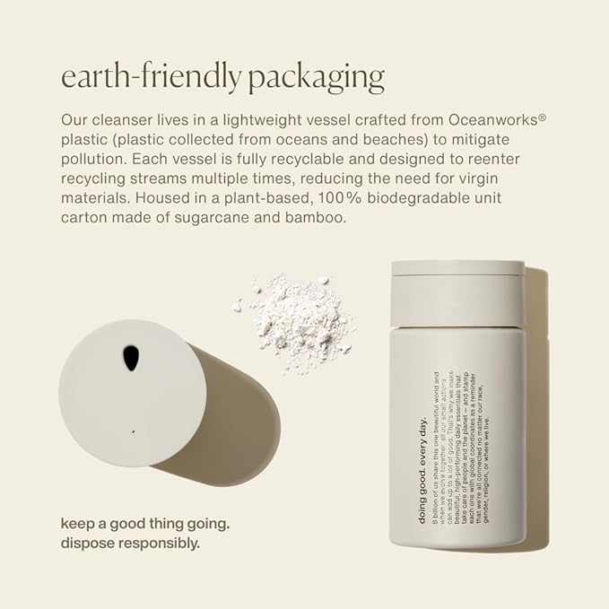 evolvetogether x Joanna Czech Rosemary Enzyme Twice-Daily Face Cleanser for Women & Men | Hydrating, Gentle Enzymatic Formula For All Skin Types | Vegan, Toxin-Free | Made in USA (Fiji, 1.41 Oz)