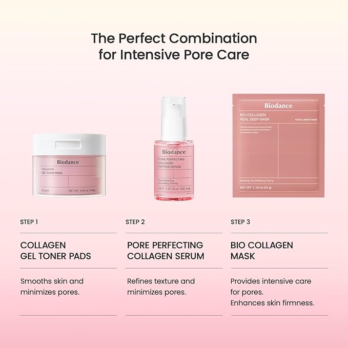BIODANCE Pore Perfecting Collagen Peptide Serum, Skin Firming & Radiance Boost, Makeup Prep Serum for All Skin Types, Korean Skincare | 1.01 fl.oz x 1 ea