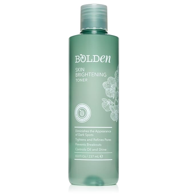 Bolden Skin Brightening Toner for Face - Exfoliating Toner for Oily Skin with AHA Glycolic Acid, Niacinamide & Hyaluronic Acid | Helps Reduce Breakouts, Fade Dark Spots & Refine Pores | 8.0 Fl Oz