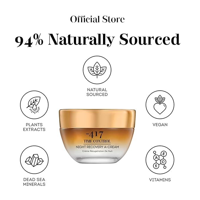 -417 Dead Sea Cosmetics Time Control Night Recovery A Cream & Face Moisturizer, Wrinkle Recovery Anti-Aging Face Cream