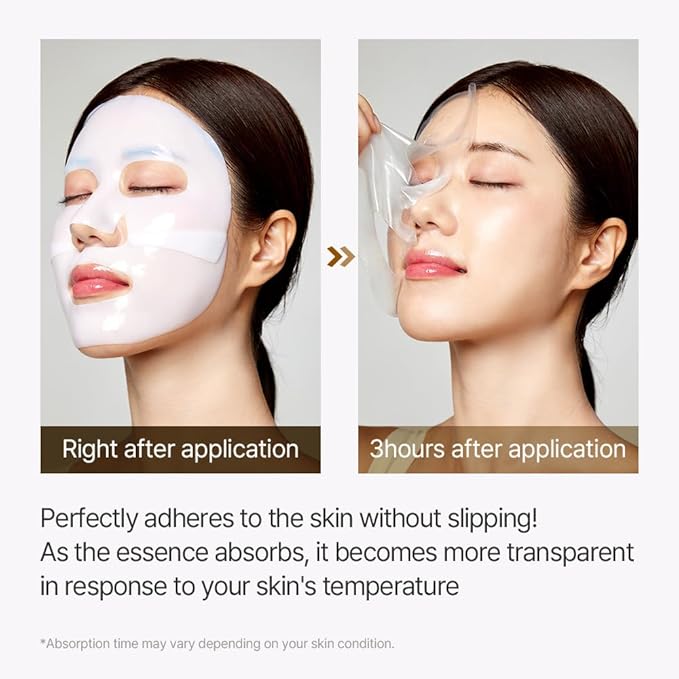 mixsoon Bean Collagen Hydrogel Mask 1PACK(35g X 3ea) low molecular Deep Nutrition, Radiance, Hydration All-In-One Firming, Ingredients Absorbing Over Time Korean Glass Skin Care