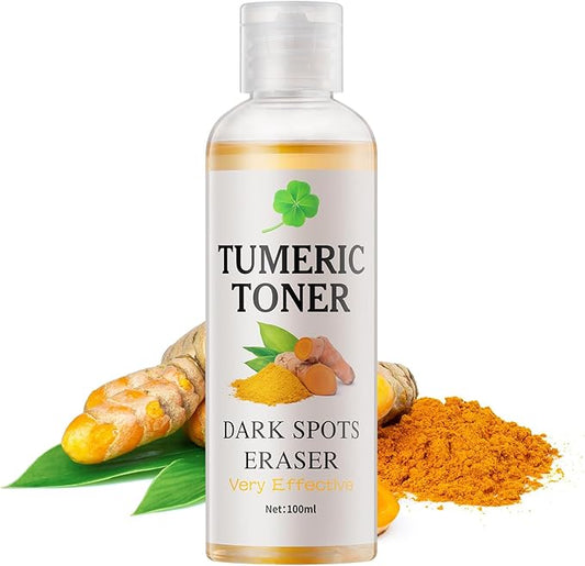 Toner for Dark Spots Turmeric Dark Spot Corrector Toner, Facial Toner for Acne Prone Skin, Dark Spot Remover for Face Hydrating Face Toner for Women, Moisturizing Toner Face for Dry Oily Skin- 4OZ