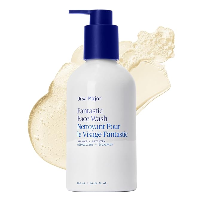 Ursa Major Fantastic Face Wash | Natural, Vegan & Cruelty Free | Daily Foaming Facial Cleanser for Men & Women | 10.24 oz