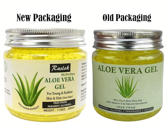 Aloe Vera Gel Pure Natural Organic Aloe Gel For Moisturizing Face Skin & Hair Care (Papaya, 7.76 oz.)