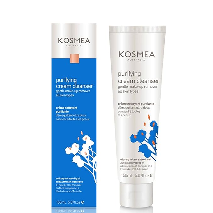 Purifying Cream Cleanser – Hydrating Face Wash for Dry, Sensitive or Normal Skin – Rosehip and Avocado Oil with Vitamins A, B, D – Non-Drying Daily Cleanser – 5.07 fl oz