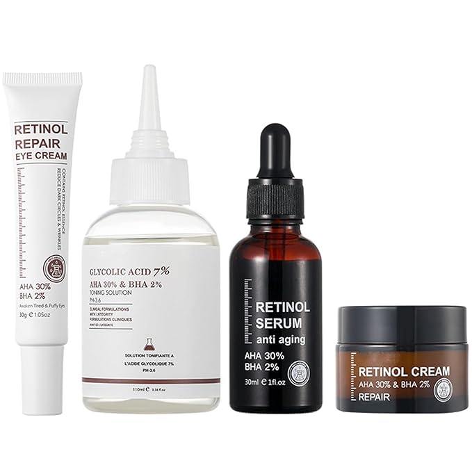 Retinol Skin Care Set, 4Pcs Anti Aging