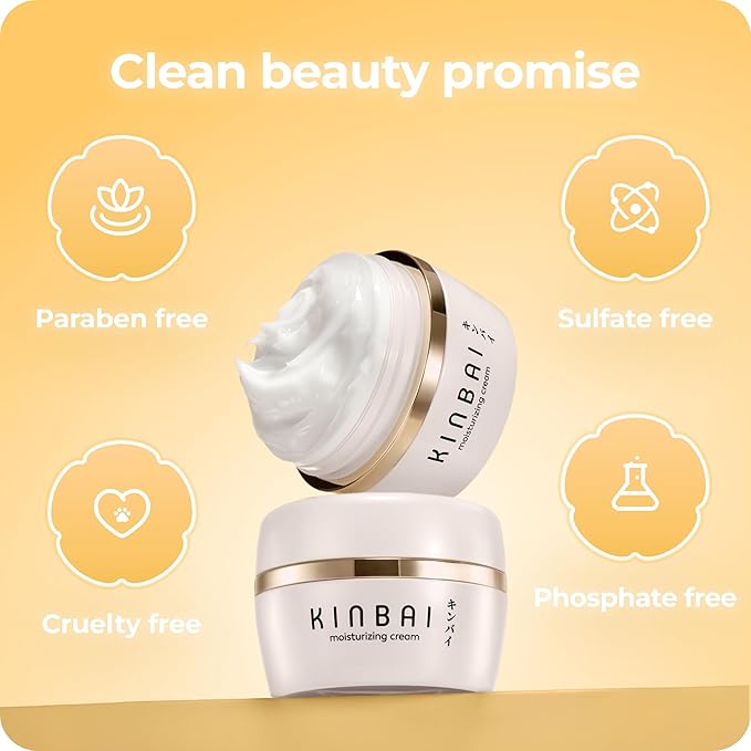 Moisturizer - Hydrating Face Cream for Dry Skin - Lightweight, Silky Texture - Collagen Boosting Peptides - Made in Japan - Wildflower Fragrance