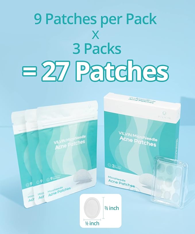 Dissolving Microdart Acne Patch for Deep Blemish - 18 Patches - Fast Acting Microdart Pimple Patches for face - Hyaluronic Acid, Tea Tree Zit patches for face - Hydrocolloid Bandages