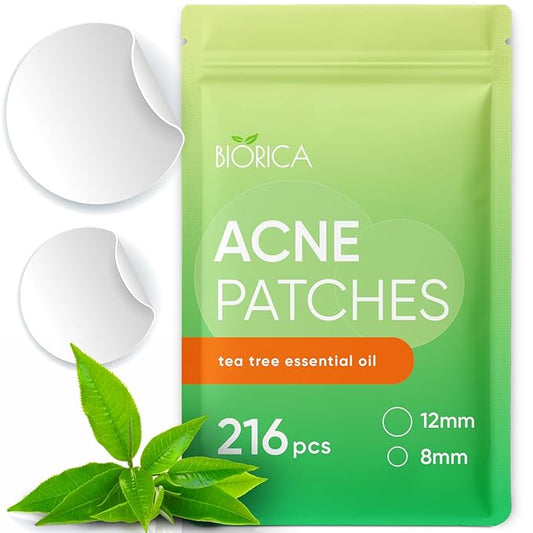 Pimple Patches for Face with Tea Tree Oil 216 pcs. Hydrocolloid Acne Pimple Patches. Blemish Patches, Acne Dots, Pimple Stickers, Acne Patch and Pimple Patch