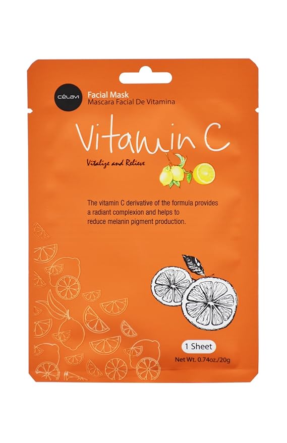 Celavi Essence Facial Sheet Face Mask Classic Authentic Korean Moisturizing Skincare, Pack of 5 (LIMITED EDITION)