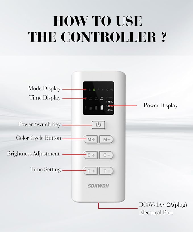 Red Light Therapy for Face, 7 Colors LED Face Mask Light Therapy At Home, Led Face Mask Light Therapy, White