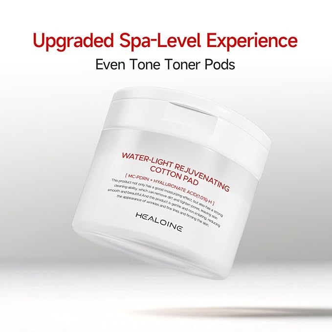 Rejuvenating Zero Pore Toner Cotton Pads with Hyaluronic Acid & MC-PDRN - Moisturizing Facial Korean Skin Care for Smooth Skin(100 Pads)