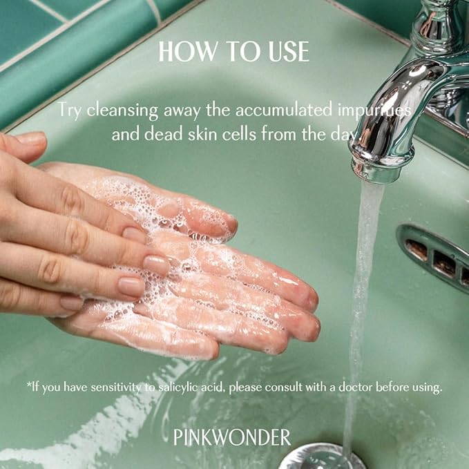 PINKWONDER Tamanu Hero Cleanser 5.07oz (150ml), Tamanu Oil and Salicylic Acid for Acne and Oily Skin, Daily Face Wash with Soothing and Moisturizing, Suitable for Sensitive Skin, Korean Skincare