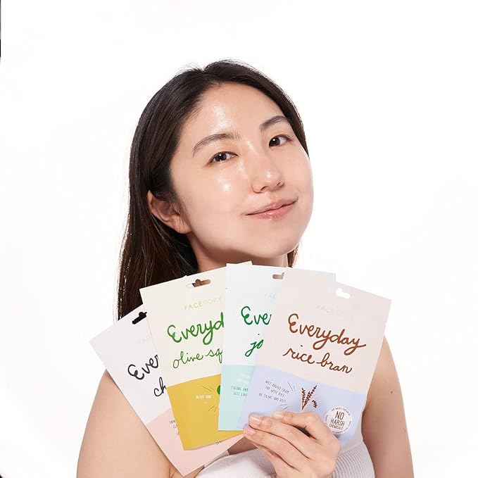 FACETORY Collection Facial Mask Set - Hydrating, Purifying, Soothing, Moisturizing, and Revitalizing - Soft, Form-Fitting Face Masks, For All Skin Types - No Sulfates No Parabens (15 pc)