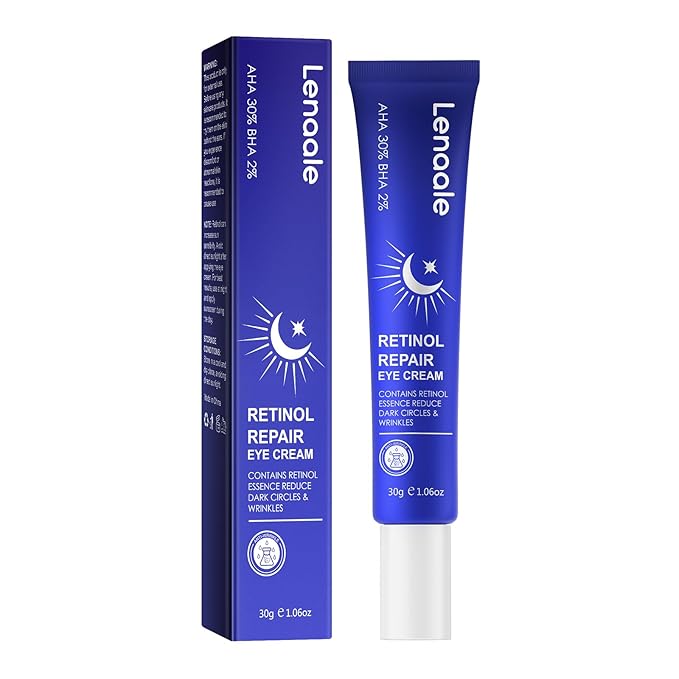 Retinol Eye Cream, Hydrating Under Eye Care Daily Wrinkle Cream, Infused with AHA30% to Smooth and Hydrate Skin, Eye Crea for Dark Circles Treatments, Reduce Under Eye Bags, Smooth Wrinkles