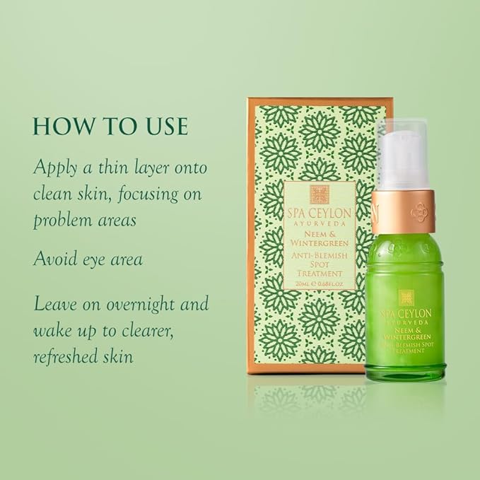 SPA CEYLON NEEM & WINTERGREEN - Anti-Blemish Spot Treatment | Controls acne and clears skin | Blackheads | acne | For oily skin