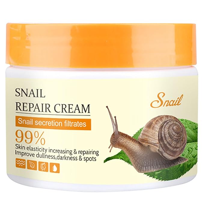 Snail Repair Cream, Snail Moisturizer with Snail Secretion Filtrate, Repair Damage Skin, Ruduce Fine Line, Hydration Snail Face Cream for Dry Skin, Snail Mucin Essence for Women Skin Care