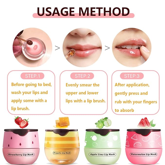 Apple Lime Lip Balm, Honey Strawberry Lime)