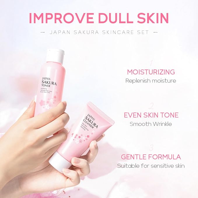 Sakura Skin Care Set, Women Gift