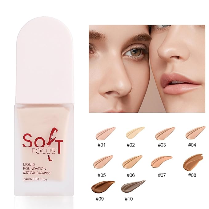 Full Coverage Foundation 10 Colors Natural Lightweight Smooth (Color 06)