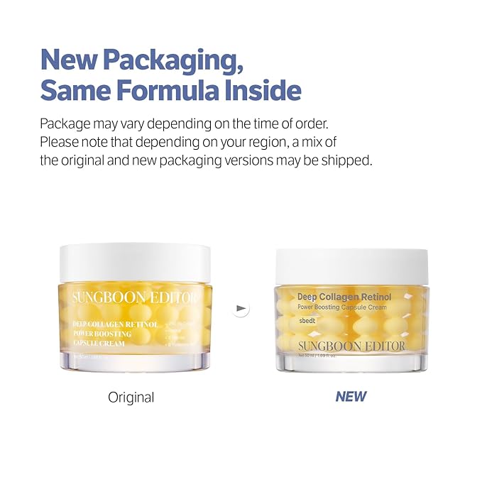 SUNGBOON EDITOR Deep Collagen Retinol Power Boosting Capsule Cream | Microneedling, White Spicules, Skin Firming, Hydration for Dry Skin, Wrinkles, Face Moisturizer, Retinol Cream for Face, 1.69 fl.oz