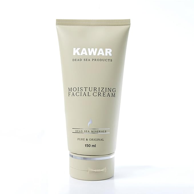 KAWAR Dead Sea Face Moisturizer with Hyaluronic Acid, Niacinamide & Ceramides, Skin Feels Softer and Smoother, Long-Lasting Hydration, Fast-Absorbing, Vegan Moisturizer for Men & Women, 5.1 fl oz