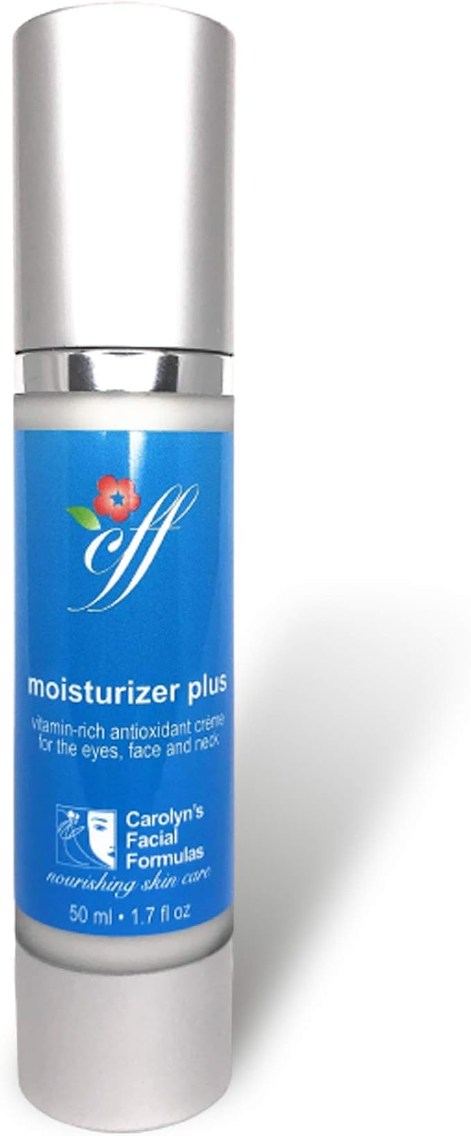 Carolyn's Facial Formulas Moisturizer Plus | Eye Cream | Cruelty-Free, Vegan Face Cream | Made in USA | Vitamin C Moisturizer for Face and Neck (50 ml – 1.7 fl oz)