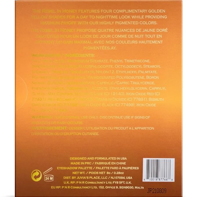 Juvia's Place Rebel Quad Honey Eyeshadow Palette -