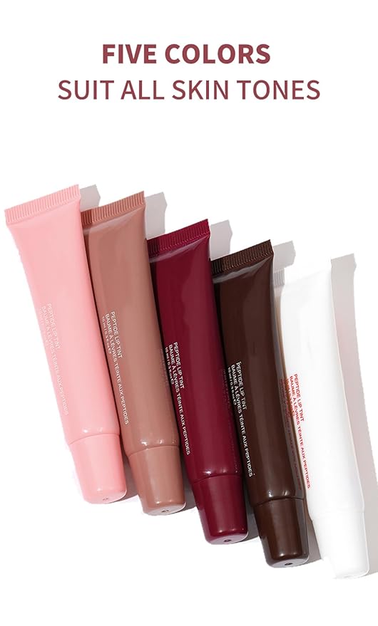 MAEPEOR Lip Glowy Balm 5 Colors Plumping Hydrating Lip Butter Balm and Nourishing Lip Care Lip Treatment Glossy Finish Non-sticky Tinted Lip Balm (03 Raspberry Jelly)