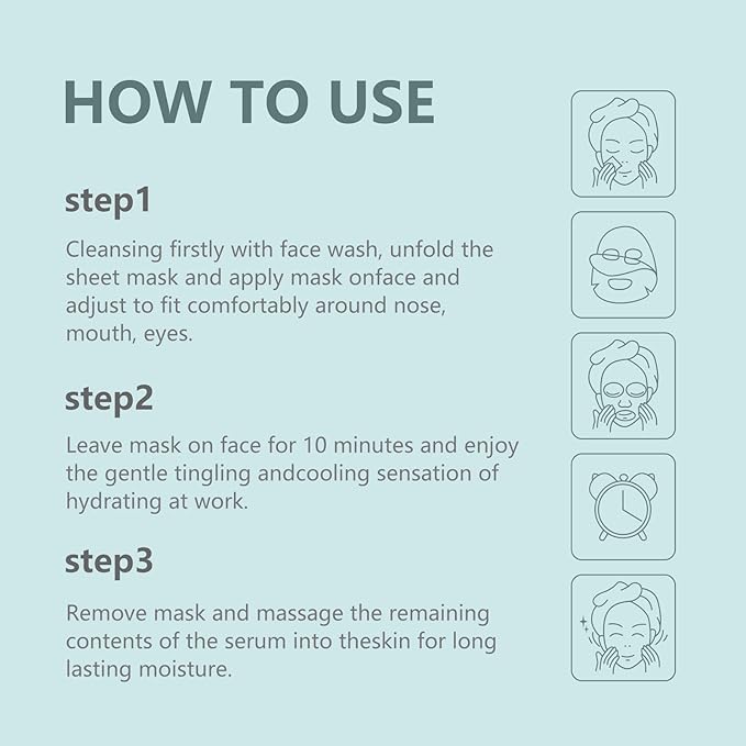 Facial Mask Anti Acne Face Masks Skin Care, Sheet Masks With Salicylic Acid Sheet For Acne Prone Hydrating Moisturizing Skincare for Scar Breakouts Pimple Beauty Oil Control Redness 10 Sheets