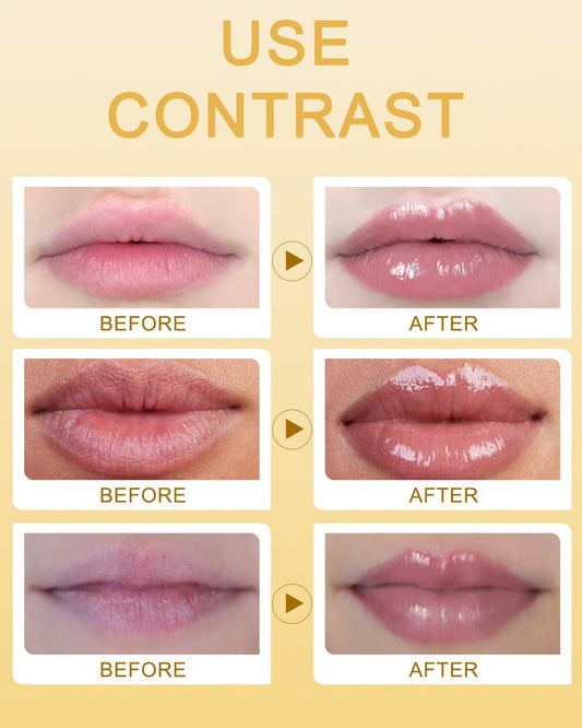 Bukamkom Collagen Lip Mask Patches Golden Sheets 20 Pack,24k Gold Overnight Lips Masks Moisturized Lips,Soothing & Nourishing Moisture,Anti-Aging,Bulk Lip Patches masks Individually Wrapped