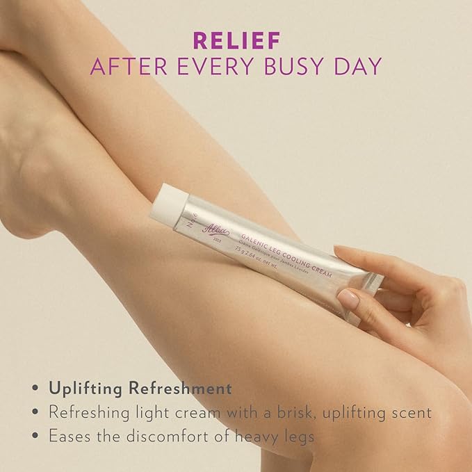 Alba1913 Vegan Leg Cooling Cream - Cooling Relief for Tired, Heavy Legs, Reduces Fatigue & Heaviness, Stimulates Circulation, Deep Moisturizing & Softening, Refreshing Formula, Easy to Use - 75g