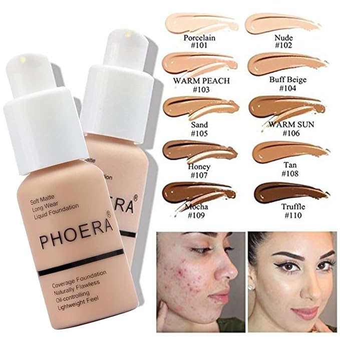 PHOERA Foundation,Full Coverage Foundation,PHOERA Primer,PHOERA Powder,PHOERA Concealer PHOERA 105 Sand)