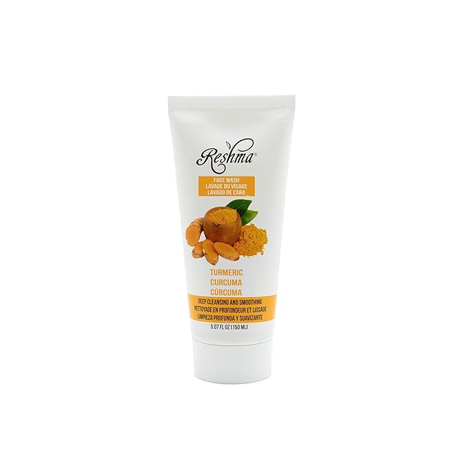 Reshma Beauty Turmeric Face Wash Cleanser for All Skin Types & Dull Skin Gentle for Acne Prone Skin For Dark Spots and Anti-Aging Removes Make Up For Daily Use Cruelty Free, 5.07 fl oz (Pack of 1)