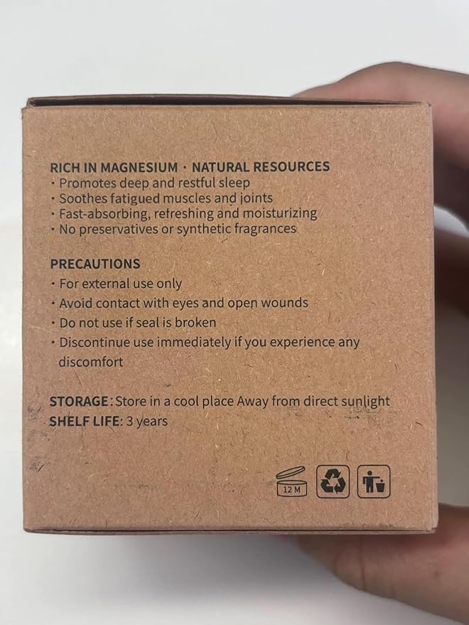 Magnesium Cream for Sleep, Topical Nighttime Magnesium Lotion for Leg, Cramps & Pain, Muscle Soothing, Magnesium Body Butter with Jojoba Oil, Shea Butter & Vitamin E, Safe for Kids (Lavender)