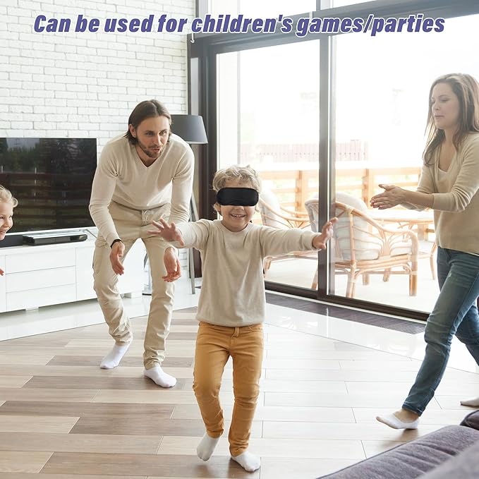 Aneco 50 Pieces Blindfolds Sleep Mask Bulk Eye Mask Shade Cover Blindfolds for Party Games with Nose Pad and Adjustable Strap for Travel Sleep Party Supplies, Black