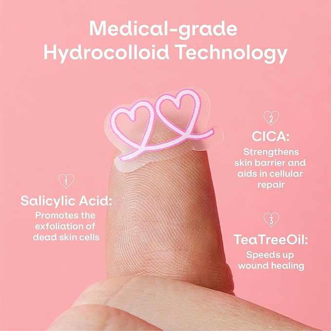 Pimple Patches Cute for Face (28 Unique Acne Patch Designs) | Hydrocolloid, Salicylic Acid, Tea Tree | Strong Adhesion, Waterproof, Vegan | Confidence Patch Be You