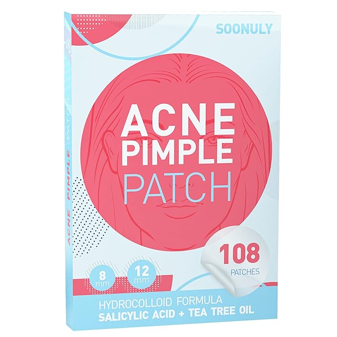 Pimple Patches for Face - 108 Hydrocolloid Acne Pimple Patches Salicylic Acid with Tea Tree Oil for Zit Blemish Spot Covers Invisible Pimple Stickers Not Tested on Animals
