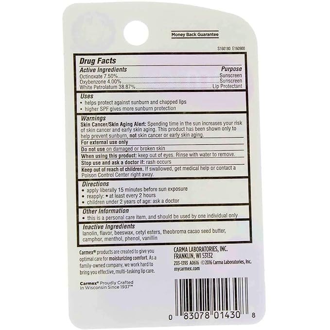 Carmex Classic Lip Balm Cherry SPF Blister