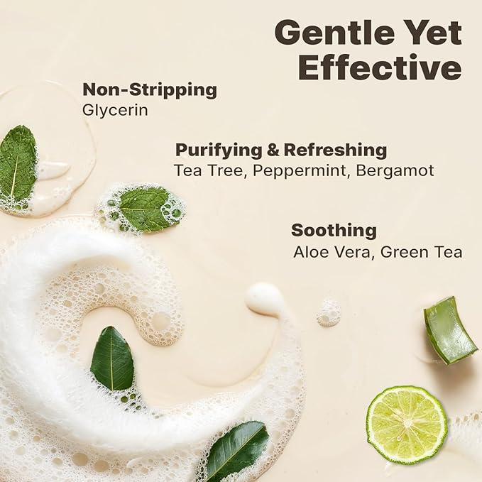 Beauty by Earth Foaming Face Wash Cleanser โ Gentle, Non-Toxic Daily Facial Wash for Sensitive & Oily Skin, Natural & Organic Ingredients, Made in USA