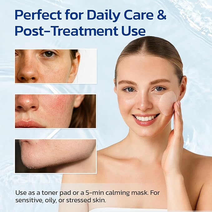 Soothing & Clarifying Toner Pads with Botanical Extracts, Tranexamic Acid, and Peptides – 125 Pre-Soaked Pads for Sensitive Skin, Redness Relief & Texture Care
