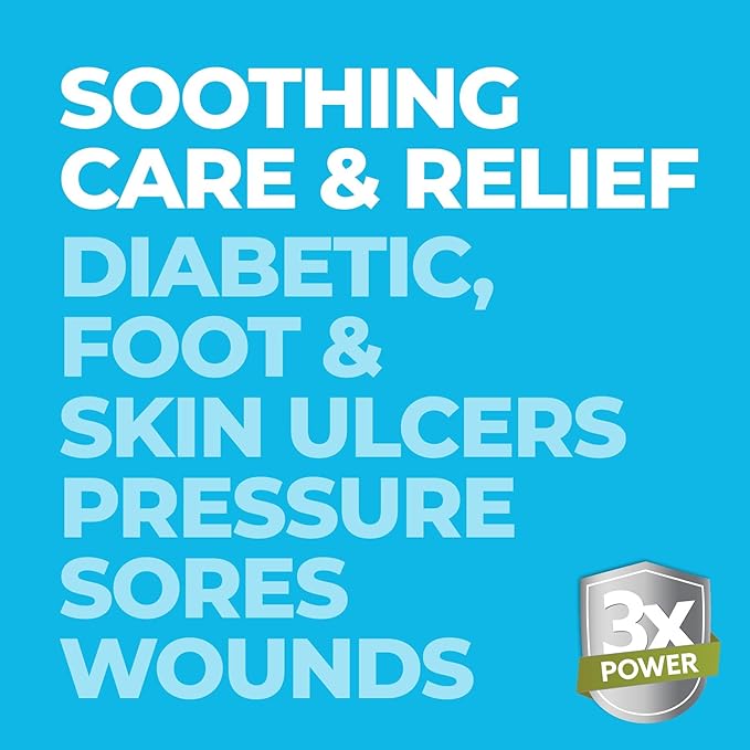 terrasil Foot Ulcer Cream & Sore Relief, Natural Relief & Fast Soothing Treatment, Cream for Ulcers, Foot Ulcers & Sores. 3X Action (3oz)